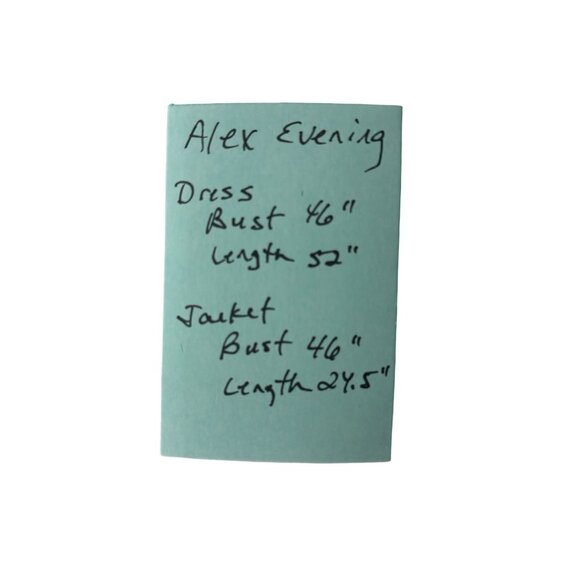 Alex Evenings 18W Tea Length Dress Square Neck Embroidered Lace MOB - Picture 12 of 12